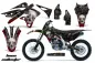 Preview: Bone Collector Schwarz mit Nummernfeldern für Kawasaki KX250F 2013-2016