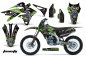 Preview: Toxicity Hintergrund = Schwarz, Designfarbe = Grün mit Nummernfeldern für Kawasaki KX250F 2013-2016