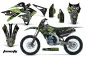 Preview: Toxicity Hintergrund = Schwarz, Designfarbe = Grün mit Nummernfeldern für Kawasaki KX250F 2013-2016