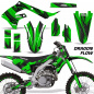 Preview: Dragon Flow Green with number plates for Kawasaki KX450F 2019-2023