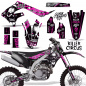 Preview: Killer Circus Background = Silver, Design color = Pink without number plates for Kawasaki KX450F 2019-2023