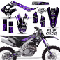 Preview: Killer Circus Background = Silver, Design color = Purple without number plates for Kawasaki KX450F 2019-2023