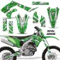 Preview: Royal Armor Hintergrund = Grün, Designfarbe = Silber ohne Nummernfeldern für Kawasaki KX250F 2021-2024