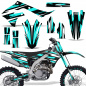 Preview: Attack Teal Blue with number plates for Kawasaki KX450F 2019-2023