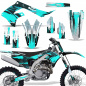 Preview: Carbon-X Teal Blue with number plates for Kawasaki KX450F 2019-2023