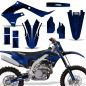 Preview: Geometrik Background = Black, Design color = Blue with number plates for Kawasaki KX450F 2019-2023