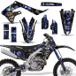 Preview: Mad-Hatter Background = Black, Design color = Blue with number plates for Kawasaki KX450F 2019-2023