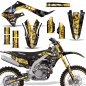 Preview: Mad-Hatter Background = Black, Design color = Yellow with number plates for Kawasaki KX450F 2019-2023