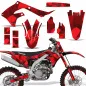 Preview: Special Forces Rot mit Nummernfeldern für Kawasaki KX450F 2019-2023
