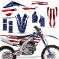 Preview: Stars and Stripes with number plates for Kawasaki KX250F 2021-2024