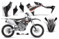 Preview: P40-Warhawk Schwarz ohne Nummernfeldern für Kawasaki KX250F/KFX250 2017-2020