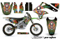 Preview: Ed-Hardy - Pirates Green with number plates for Kawasaki KX450F 2006-2008