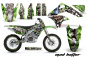 Preview: Mad-Hatter Background = Green, Design color = Silber with number plates for Kawasaki KX450F 2006-2008