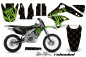 Preview: SilverStar - Reloaded Background = Black, Design color = Green with number plates for Kawasaki KX450F 2006-2008