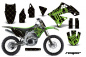 Preview: SilverStar - Reloaded Background = Black, Design color = Green with number plates for Kawasaki KX450F 2009-2011