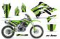 Preview: In Line Background = Black, Design color = Green with number plates for Kawasaki KX450F 2012-2015