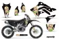 Preview: Mandy Hintergrund = Schwarz, Designfarbe = Grün mit Nummernfeldern für Kawasaki KX450F 2012-2015