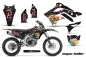 Preview: Vegas Baller Schwarz mit Nummernfeldern für Kawasaki KX450F 2012-2015