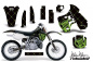 Preview: SilverStar - Reloaded Hintergrund = Schwarz, Designfarbe = Grün ohne Nummernfeldern für Kawasaki KX500 1988-2004
