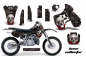 Preview: Bone Collector Schwarz mit Nummernfeldern für Kawasaki KX500 1988-2004
