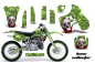 Preview: Bone Collector Grün mit Nummernfeldern für Kawasaki KX500 1988-2004