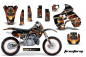 Preview: Firestorm Schwarz mit Nummernfeldern für Kawasaki KX500 1988-2004