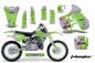 Preview: T-Bomber Grün mit Nummernfeldern für Kawasaki KX500 1988-2004