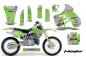 Preview: T-Bomber Grün mit Nummernfeldern für Kawasaki KX500 1988-2004