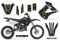 Preview: Northstar Hintergrund = Schwarz, Designfarbe = Grün ohne Nummernfeldern für Kawasaki KX85/100 2001-2013
