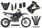 Preview: Northstar Hintergrund = Schwarz, Designfarbe = Grün ohne Nummernfeldern für Kawasaki KX85/100 2001-2013