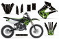 Preview: SilverStar - Reloaded Hintergrund = Schwarz, Designfarbe = Grün ohne Nummernfeldern für Kawasaki KX85/100 2001-2013