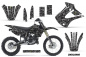 Preview: Digicamo Schwarz mit Nummernfeldern für Kawasaki KX85/100 2001-2013