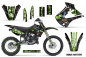 Preview: Mad-Hatter Hintergrund = Schwarz, Designfarbe = Grün mit Nummernfeldern für Kawasaki KX85/100 2001-2013