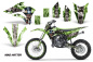 Preview: Mad-Hatter Background = Green, Design color = Silver with number plates for Kawasaki KX85/100 2014-2021