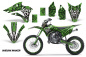 Preview: Widow Maker Background = Green, Design color = Black with number plates for Kawasaki KX85/100 2014-2021