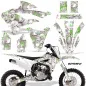 Preview: Butterfly Hintergrund = Weiß, Designfarbe = Grün ohne Nummernfeldern für Kawasaki KX85/112 2022-2024
