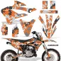 Preview: Camoplate Orange mit Nummernfeldern für Kawasaki KX85/112 2022-2024