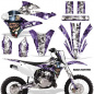 Preview: Mad-Hatter Background = Purple, Design color = White without number plates for Kawasaki KX85/112 2022-2024