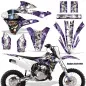Preview: Mad-Hatter Hintergrund = Lila, Designfarbe = Weiß ohne Nummernfeldern für Kawasaki KX85/112 2022-2024