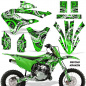 Preview: Psycho Kraken Background = Black, Design color = Green without number plates for Kawasaki KX85/112 2022-2024