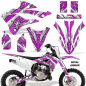 Preview: Royal Armor Background = Pink, Design color = Silver without number plates for Kawasaki KX85/112 2022-2024