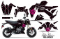 Preview: SilverStar - Reloaded Hintergrund = Schwarz, Designfarbe = Pink für Kawasaki Z125 Pro 2017-2024