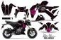 Preview: SilverStar - Reloaded Hintergrund = Schwarz, Designfarbe = Pink für Kawasaki Z125 Pro 2017-2024