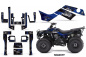 Preview: Toxicity Hintergrund = Schwarz, Designfarbe = Blau für Kawasaki KLF 220/250/300 Bayou