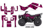 Preview: Zebra Girl Hintergrund = Schwarz, Designfarbe = Pink für Kawasaki KLF 220/250/300 Bayou