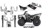 Preview: Mad Hatter Hintergrund = Weiß, Designfarbe = Schwarz für Kawasaki KLF 220/250/300 Bayou