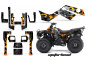 Preview: Motorhead Schwarz für Kawasaki KLF 220/250/300 Bayou