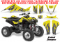 Preview: Tribal Flames Hintergrund = Gelb, Designfarbe = Silber für Suzuki LTZ 400 2003-2008