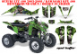 Preview: Mad Hatter Hintergrund = Grün, Designfarbe = Silber für Suzuki LTZ 400 2003-2008