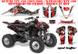 Preview: Mad Hatter Hintergrund = Silber, Designfarbe = Rot für Suzuki LTZ 400 2003-2008